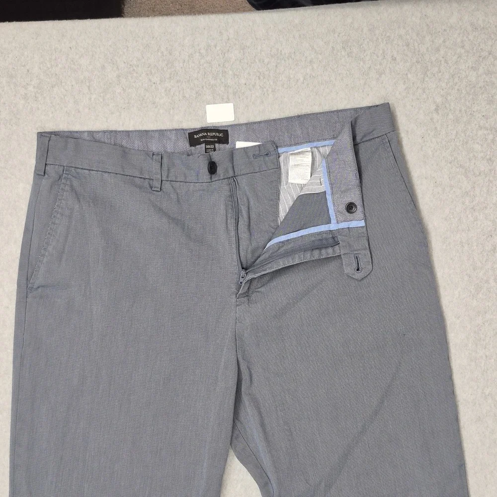 Banana Republic Men‎ Pants 38X32 Gray Chino Slim-Tapered Fit Slim